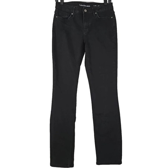 Calvin Klein ~Woman Size 6×30~ Black Mid Rise Ultimate Skinny Jeans Stretch. - Picture 1 of 12